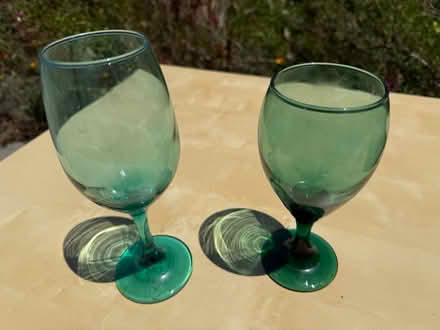 Photo of free Green wine glasses (Hale/Llagas in Morgan Hill) #1