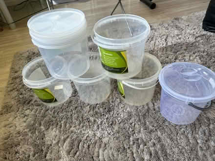 Photo of free 5 litre empty containers + lids (Gu271nw) #1