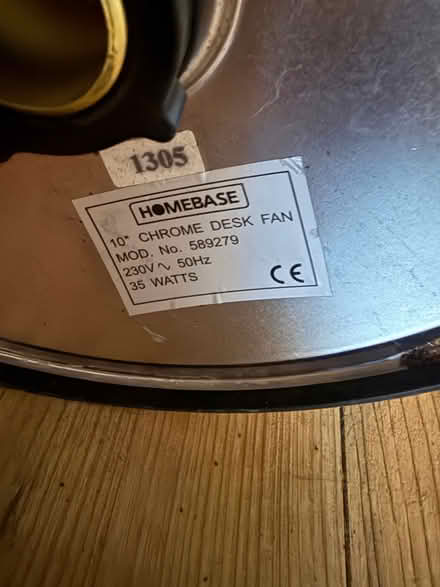 Photo of free Chrome desk fan (Central Watford WD17) #4