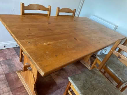 Photo of free Pine table and chairs (Yaxley PE7) #2