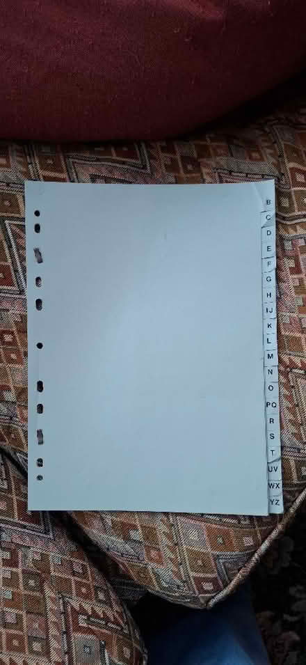 Photo of free File Dividers (Alphabetical) (Harrogate HG1) #1