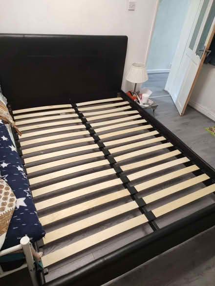 Photo of free King size bed frame and mattress (Daimler Green CV6) #2