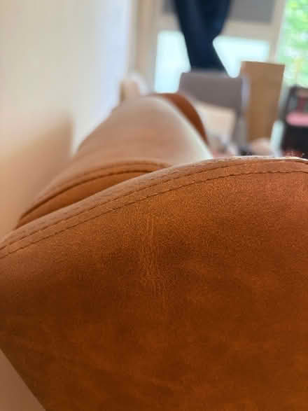 Photo of free PU leather brown armchair (W13) #4