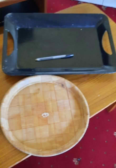 Photo of free Black deep tray and a light wooden tray (Woodley RG6) #1