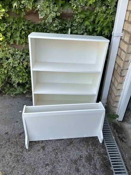 Photo of free Shelving unit white painted, 2 piece with fixings (Malton YO17) #2