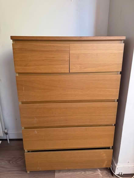 Photo of free Malm Light oak chest of drawers (Brent NW2) #1