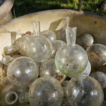 Photo of free Two tubs of unusual glass bottles, 13cm high (Westbere CT2) #1
