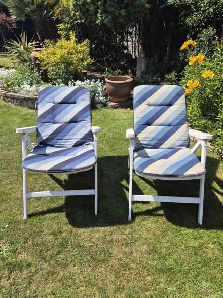 Photo of free Pair of reclining garden chairs (Leigh-on-Sea SS9) #1