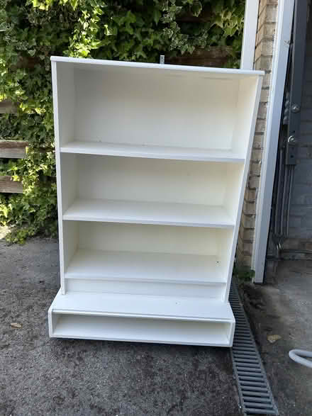 Photo of free Shelving unit white painted, 2 piece with fixings (Malton YO17) #4