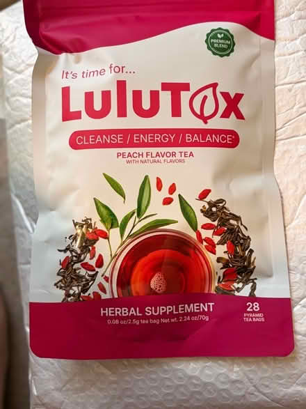 Photo of free Sealed bags of Lulutox Peach flavoured tea. (Park Hill CR0) #1