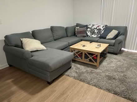 Photo of free Large gray couch (Fair okas) #3