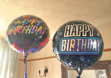 Photo of free 2 happy birthday helium balloons (Heysham) #1