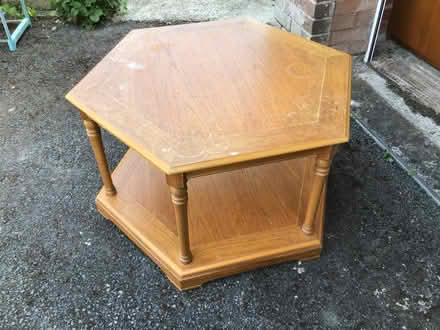 Photo of free Hexagonal pine coffee table (Presteigne LD8) #2