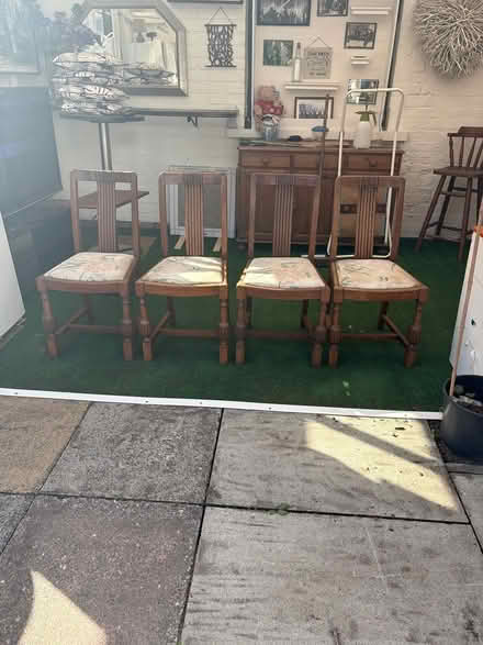 Photo of free 4 oak chairs (Southport PR9) #1