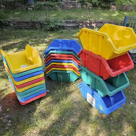 Photo of free Stacking open-ended plastic tubs x 24 (Westbere CT2) #1