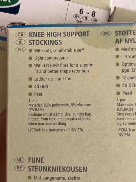 Photo of free 3 pairs new support knee highs (Shirley, Croydon) #3