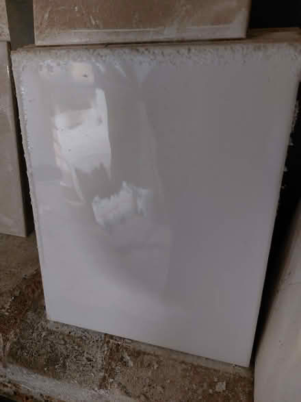 Photo of free 12 white wall tiles (Wymondham NR18) #1