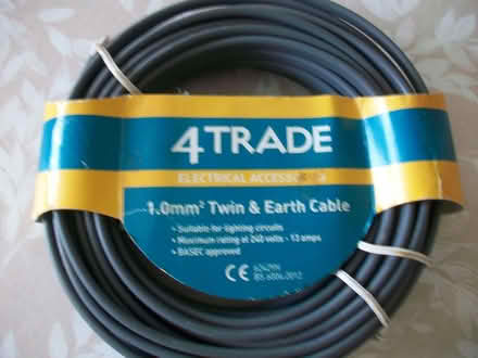 Photo of free ELECTRICAL CABLE TWIN & EARTH 1mm X 10mtrs. (Wombourne WV5) #1