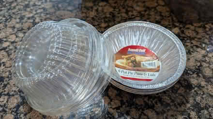 Photo of free Mini pie 5" pie tins w/lids (North Cambridge) #1