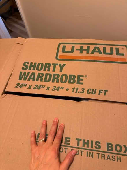 Photo of free U-Haul Wardrobe box (Towson) #2