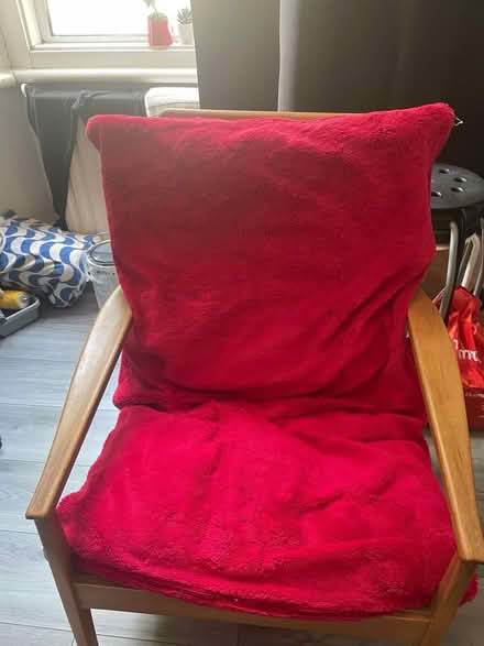 Photo of free red wood armchair (Kilburn NW6 7 XP) #1