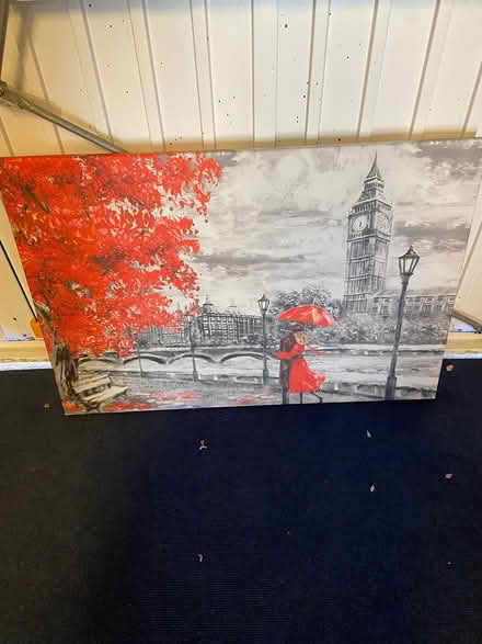 Photo of free Red black and grey wall art canvas (Colchester CO2) #2
