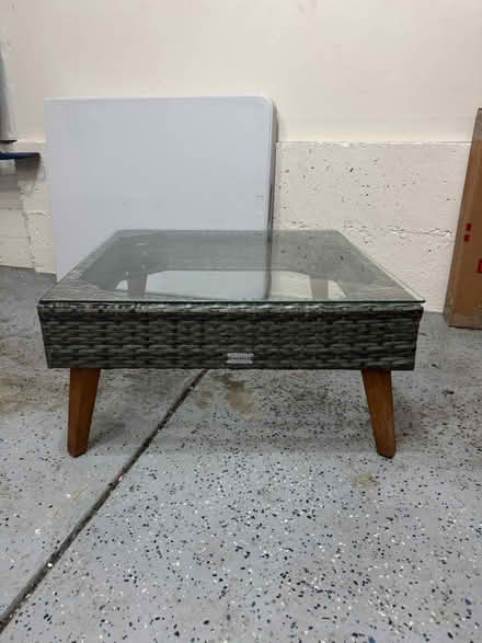 Photo of free Patio coffee table (Caltrain San Antonio Station) #1