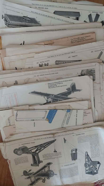 Photo of free Bundle of meccano instructions incomplete for scrapbooking (Wallands Park BN7) #1