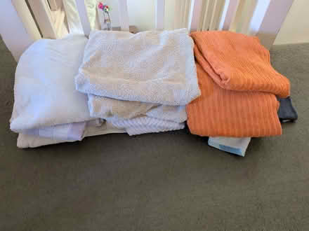 Photo of free Pile of clean, good quality towels (Epsom KT17) #1