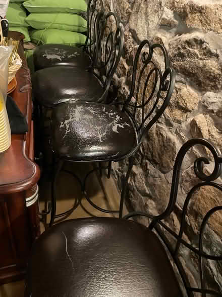 Photo of free Wrought iron bar stools (Bernardsville) #2