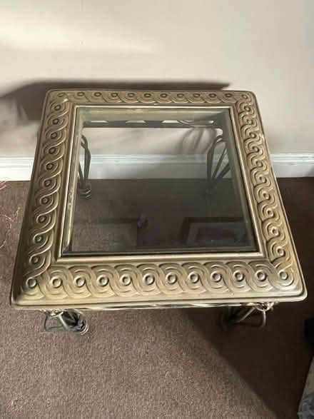 Photo of free Ornate metal and glass table (Woolwich SE18) #2
