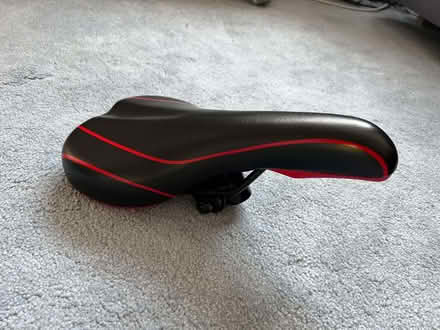 Photo of free red and black bike seat (North Bersted PO22) #1