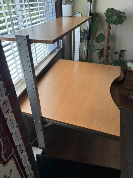 Photo of free Adjustable desk with shelf (Duddingston EH15) #1