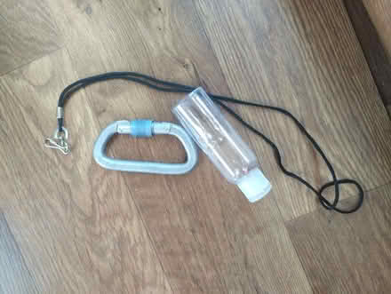 Photo of free Travel bottle karabiner whistle string cable (Kendal LA9) #1