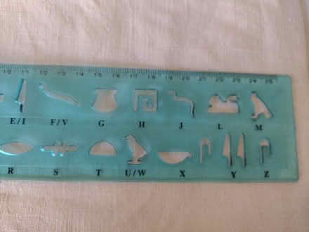 Photo of free Hieroglyphics stencil ruler (Brincliffe Edge S7) #3