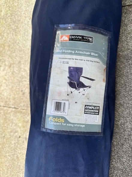 Photo of free Two blue folding outdoor chairs (Salford M30) #3