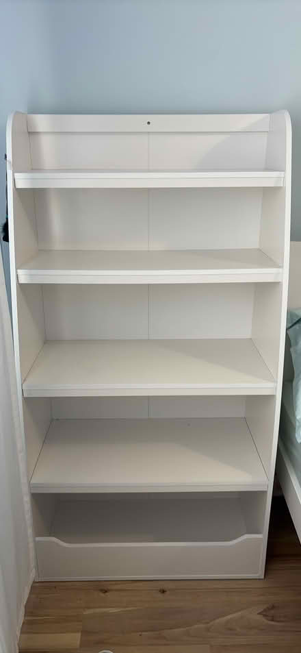 Photo of free White wooden book shelf (Holland, PA) #1