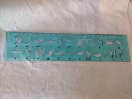 Photo of free Hieroglyphics stencil ruler (Brincliffe Edge S7) #1