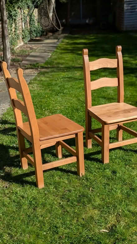 Photo of free 2 x solid wood chairs (Catford SE6) #3