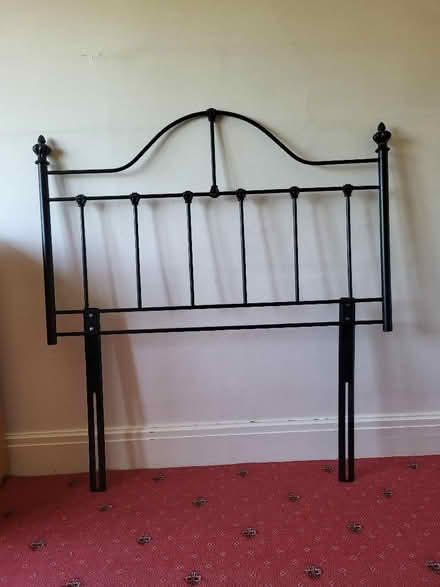 Photo of free 4' black metal headboard (Hest Bank LA2) #1