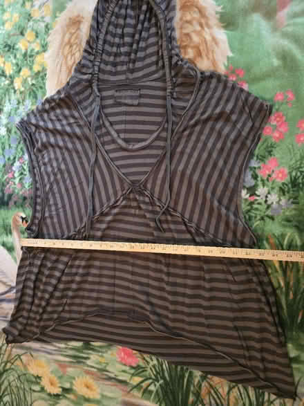 Photo of free Black Gray Striped Hoodie - L (West 7th) #2