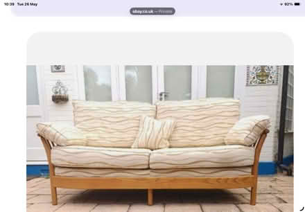Photo of free 3-seater sofa solid wood frame (Brompton ME7) #1