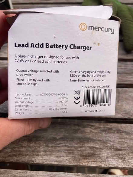 Photo of free Lead acid battery charger (Kingston KT2) #2