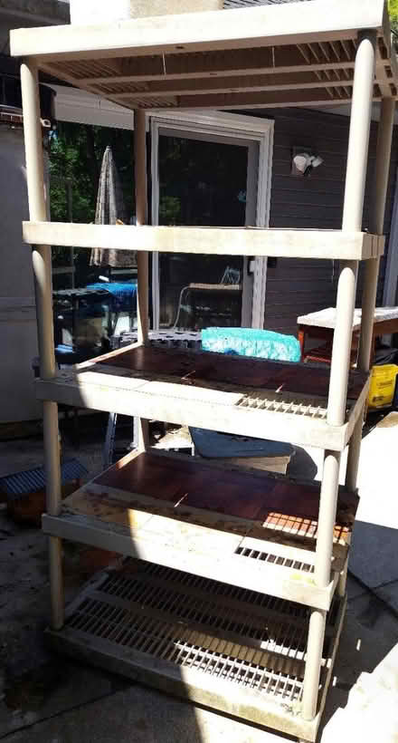 Photo of free Outdoor shelving unit (Westmont) #1