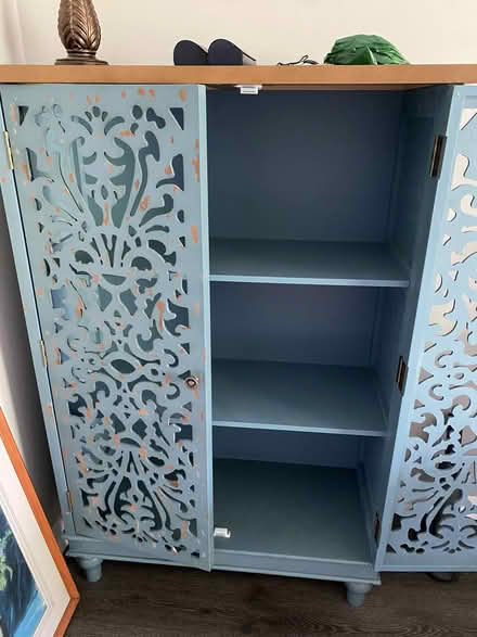 Photo of free Tall Storage Cabinet Blue (Near Parkville High School) #2