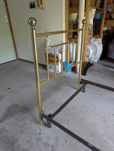 Photo of free Bed frame with brass headboard (New Paltz) #2