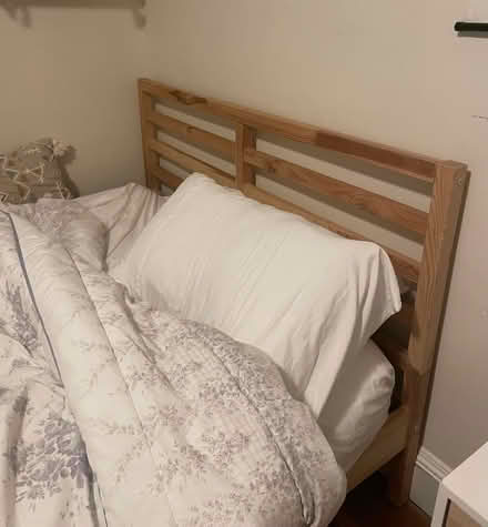 Photo of free Wooden bed frame (Tufts) #1