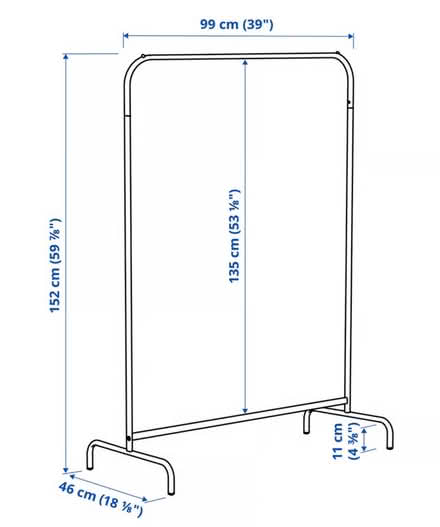Photo of free Ikea MULIG white, clothes rack, 99 x 46cm (Newbury Park IG2) #1