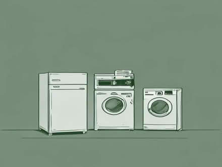 Photo of Fridge and freezer, microwave and washing or drying machine (Springfield WV10) #1