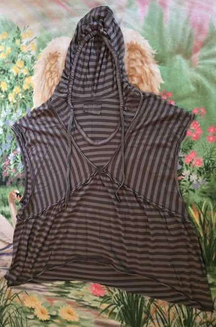 Photo of free Black Gray Striped Hoodie - L (West 7th) #1